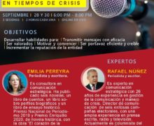 Anuncian el taller “Ser vocero en tiempos de crisis”