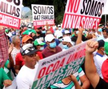 Más de 10 mil personas marchan en  San José de Ocoa  en defensa de 450 familias de  Productores de La Horma.