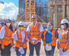Presidente Luis  Abinader supervisa trabajos de construcción presa Monte Grande en Azua.