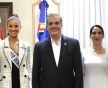 Presidente Luis Abinader recibe visita de cortesía de la Miss República Dominicana, Andreína Martínez